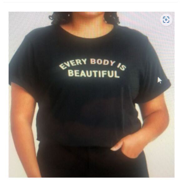 421 Every Body is Beautiful" Body Positivity Tee – Black - Picture 1 of 1